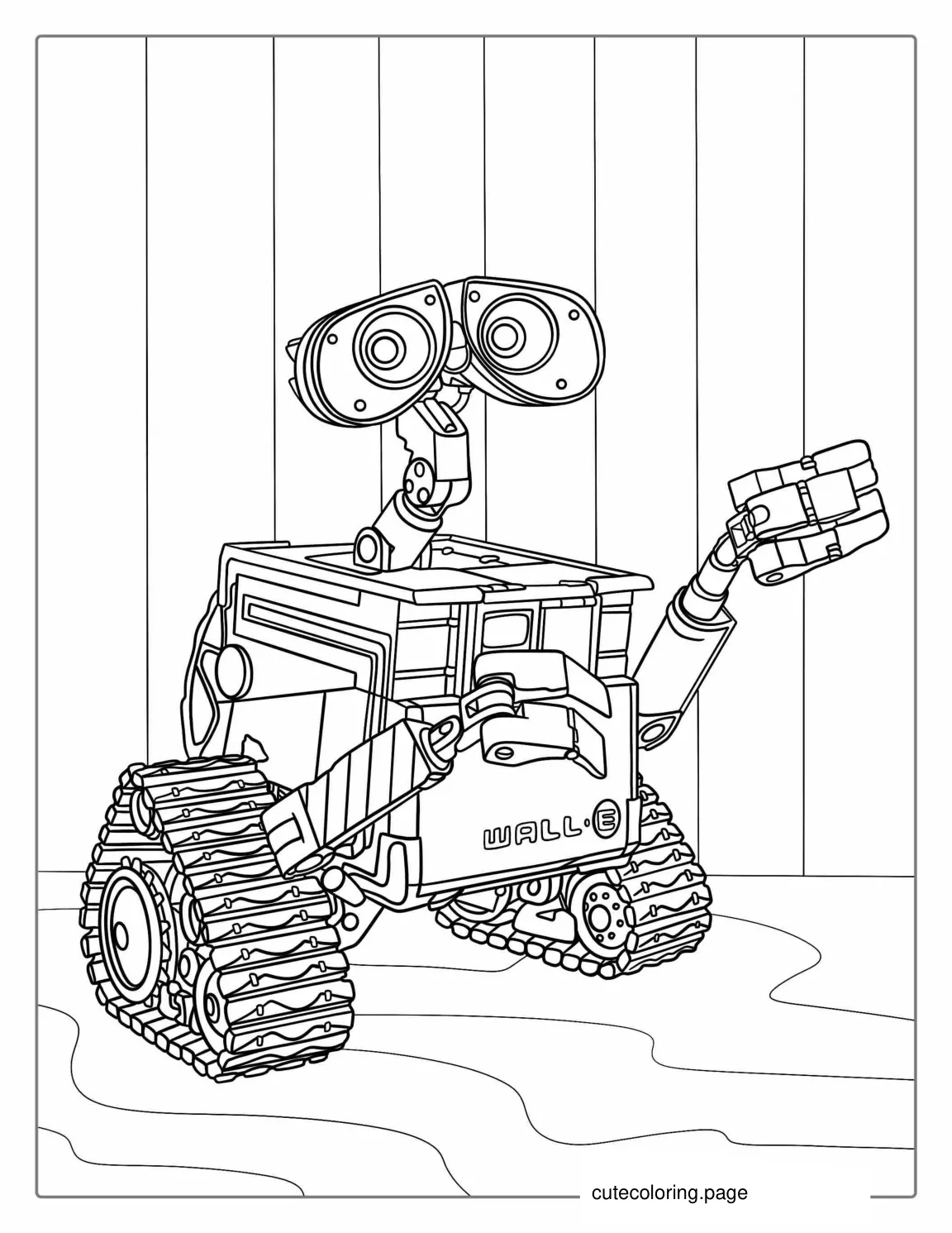 Coloring Page Of Wall E Robot coloring page