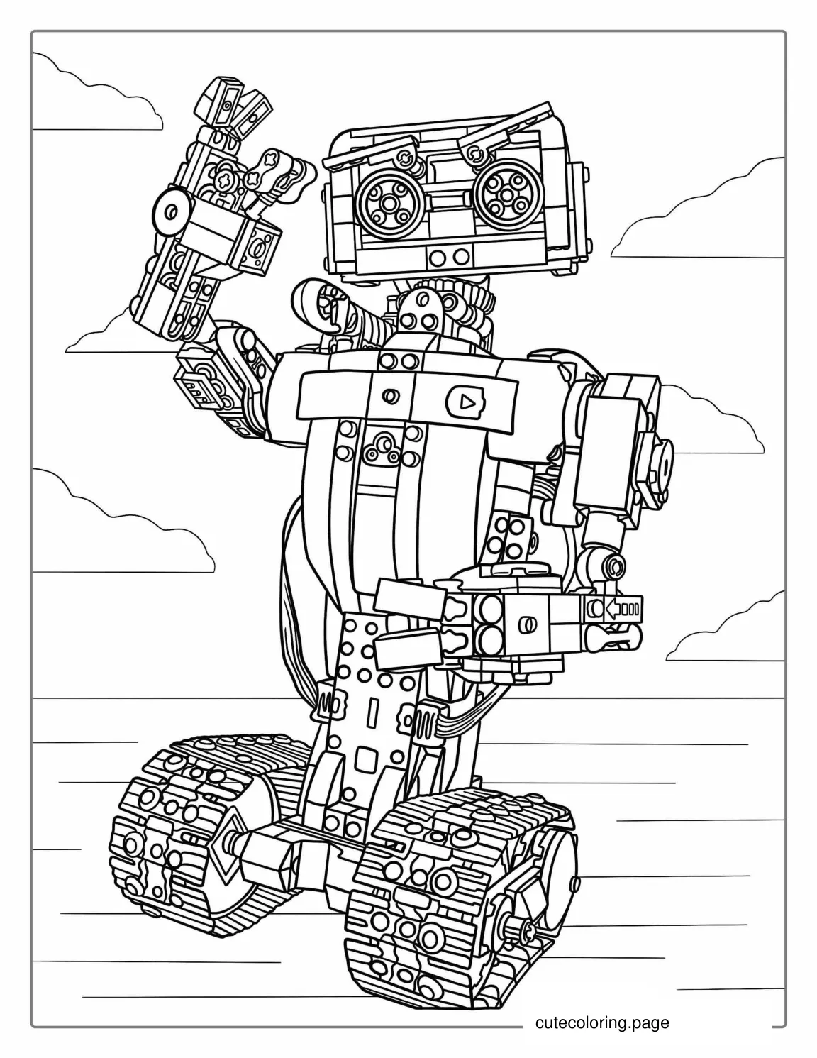 Lego Robot To Color coloring page