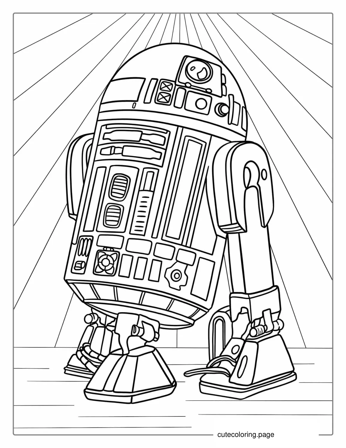 R2D2 Star Wars Robot Coloring Page coloring page