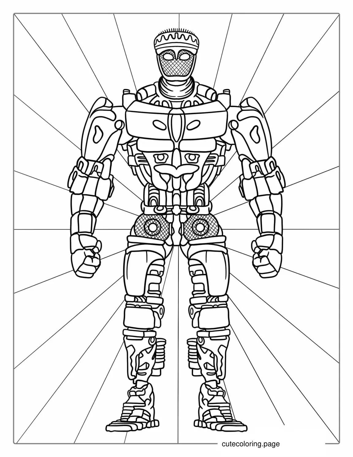 Real Steel Robot Coloring Page For Kids coloring page