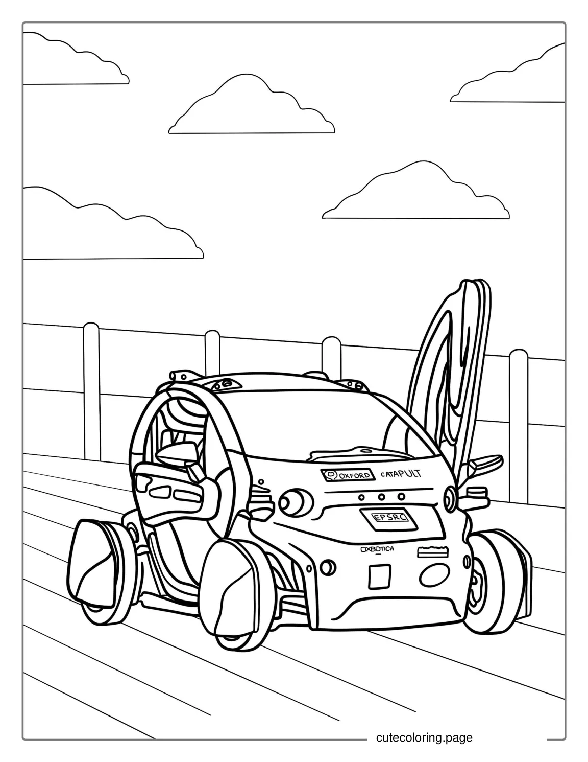 Robot Car Coloring Page coloring page