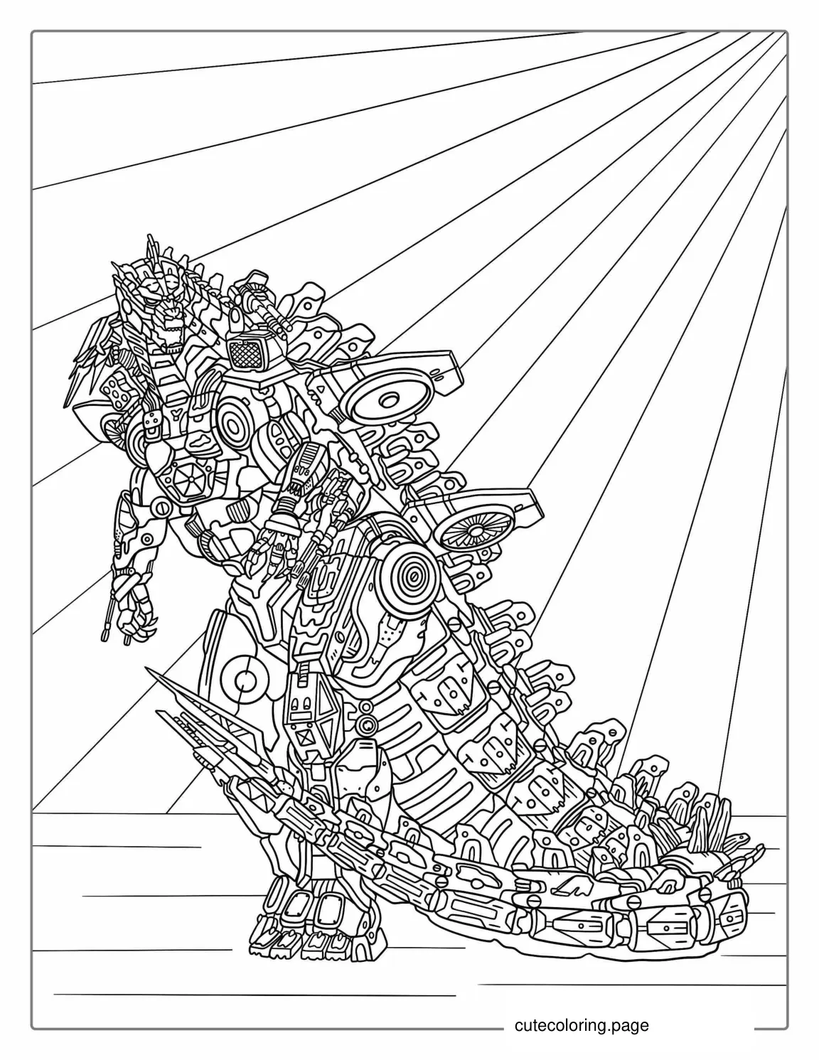 Robot Godzilla Coloring Page coloring page