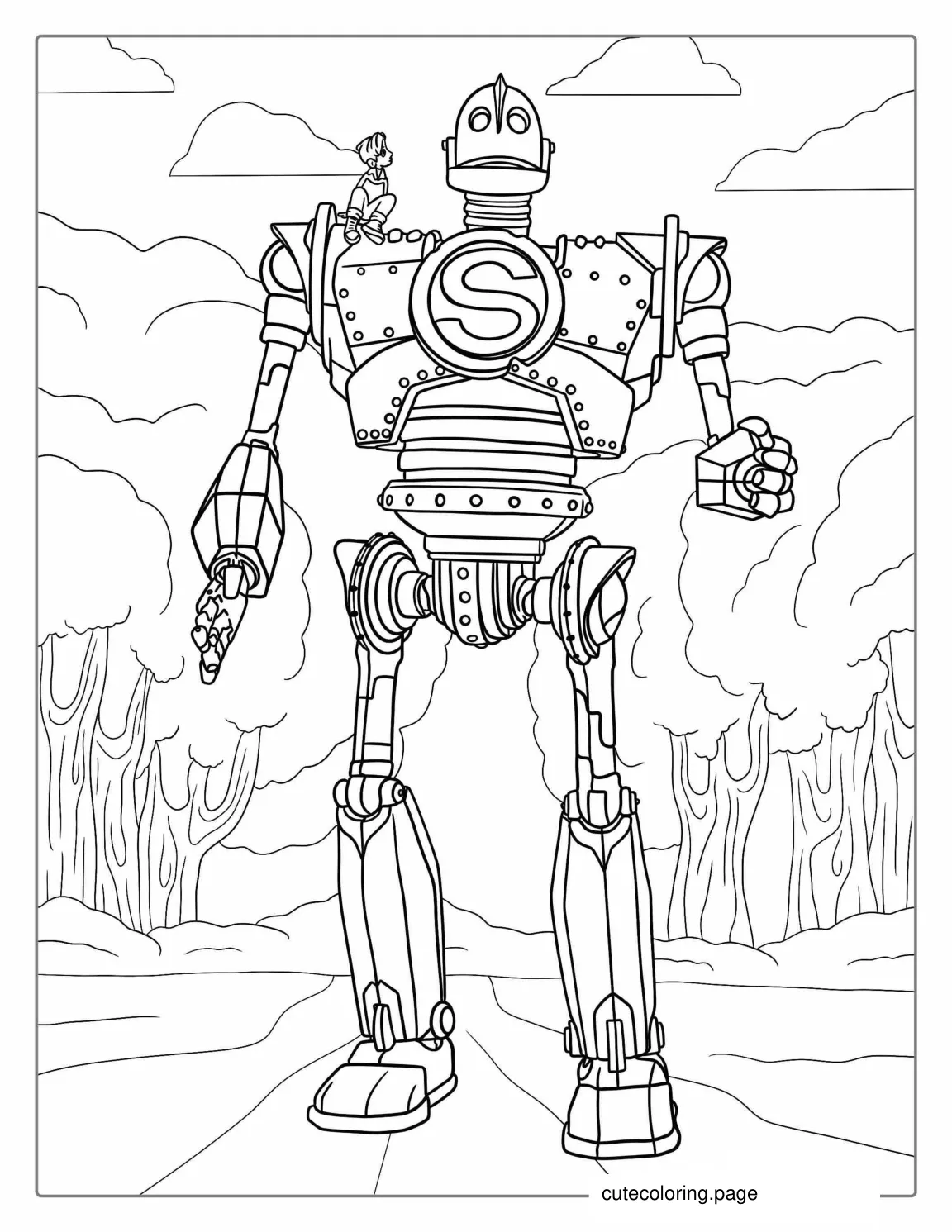 The Iron Giant Robot Coloring Page coloring page