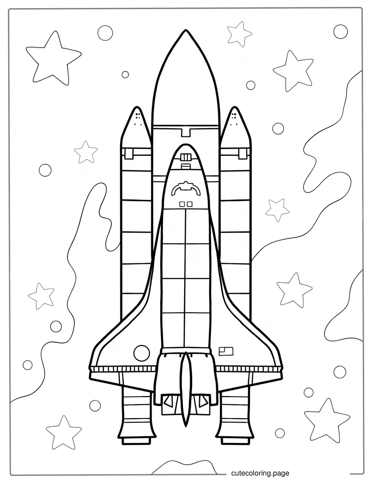 NASA Space Shuttle Discovery Coloring Page coloring page