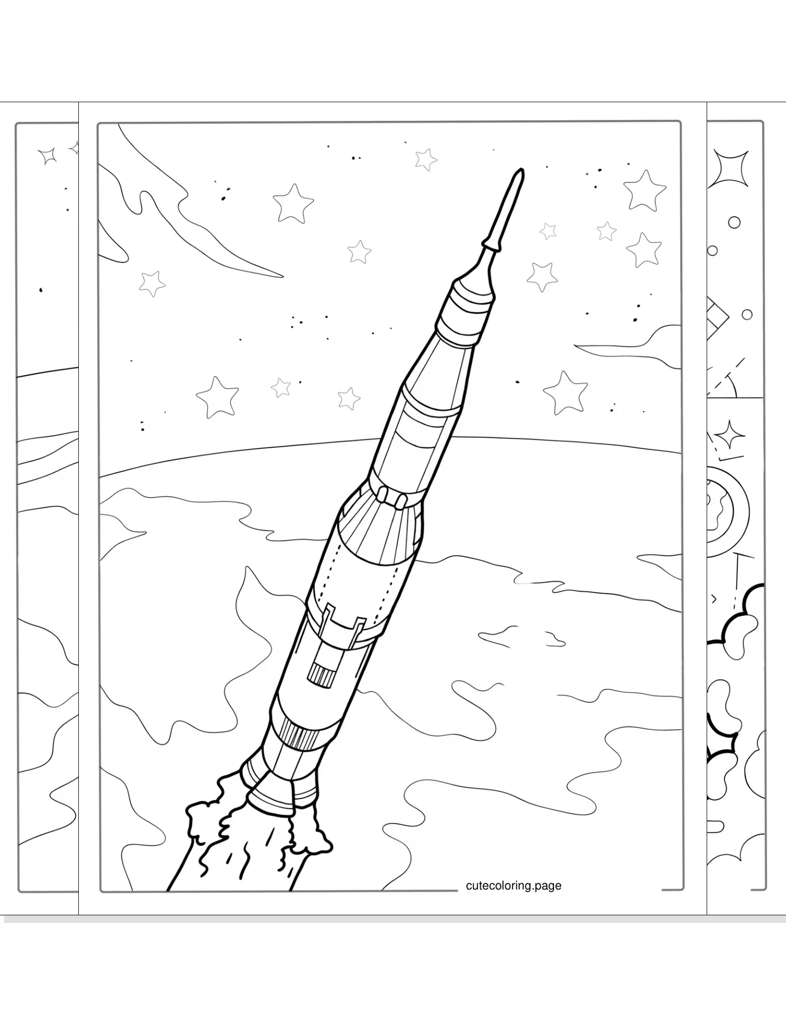 rocket coloring pages coloring page