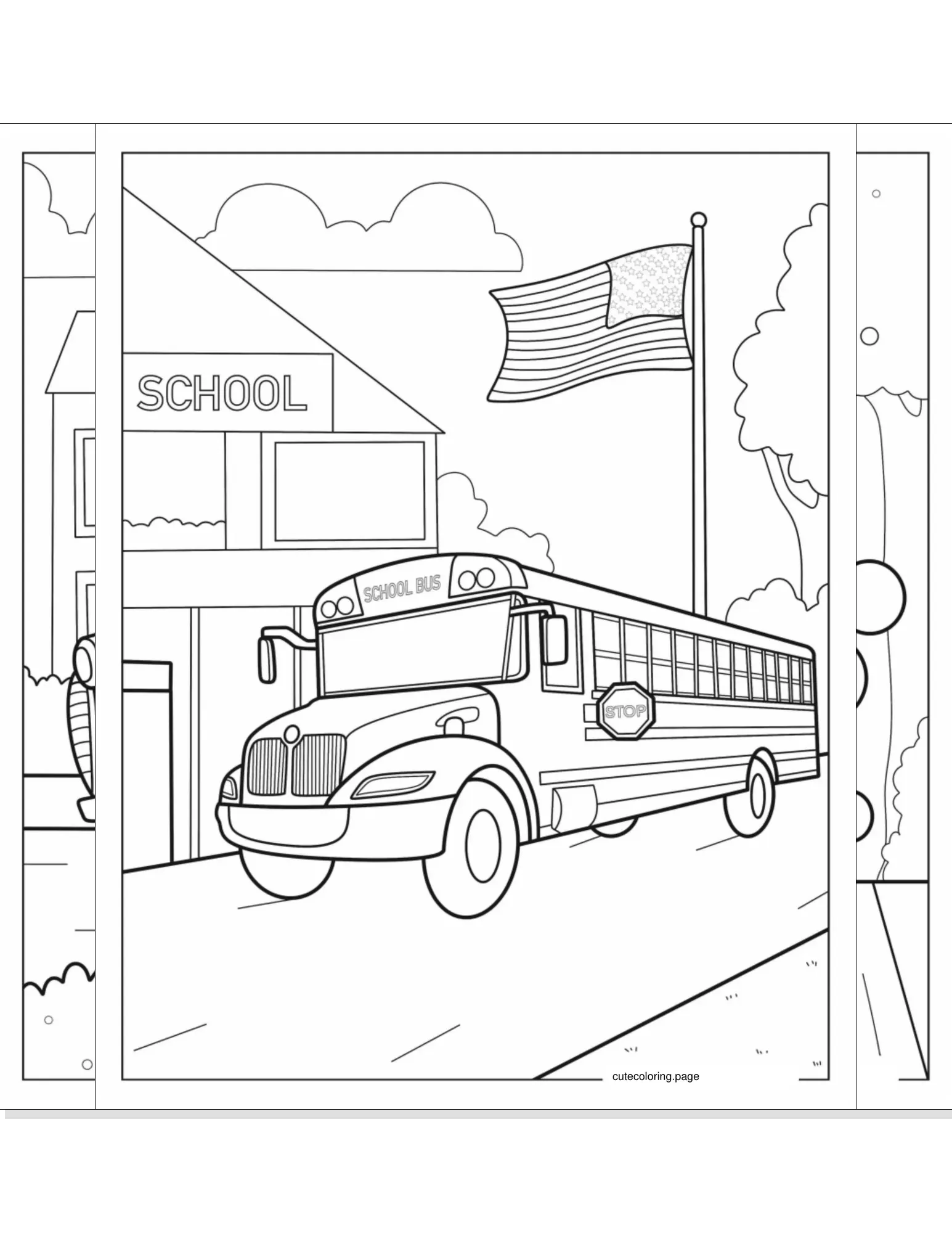 school bus coloring pages coloring page