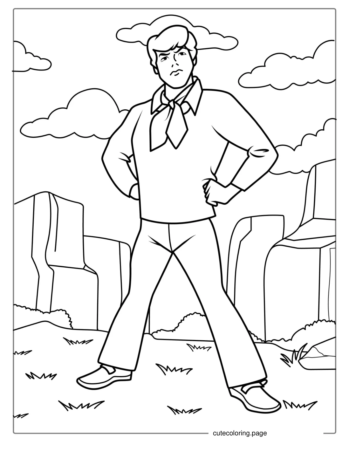 Coloring Page Of Fred From Scooby Doo coloring page