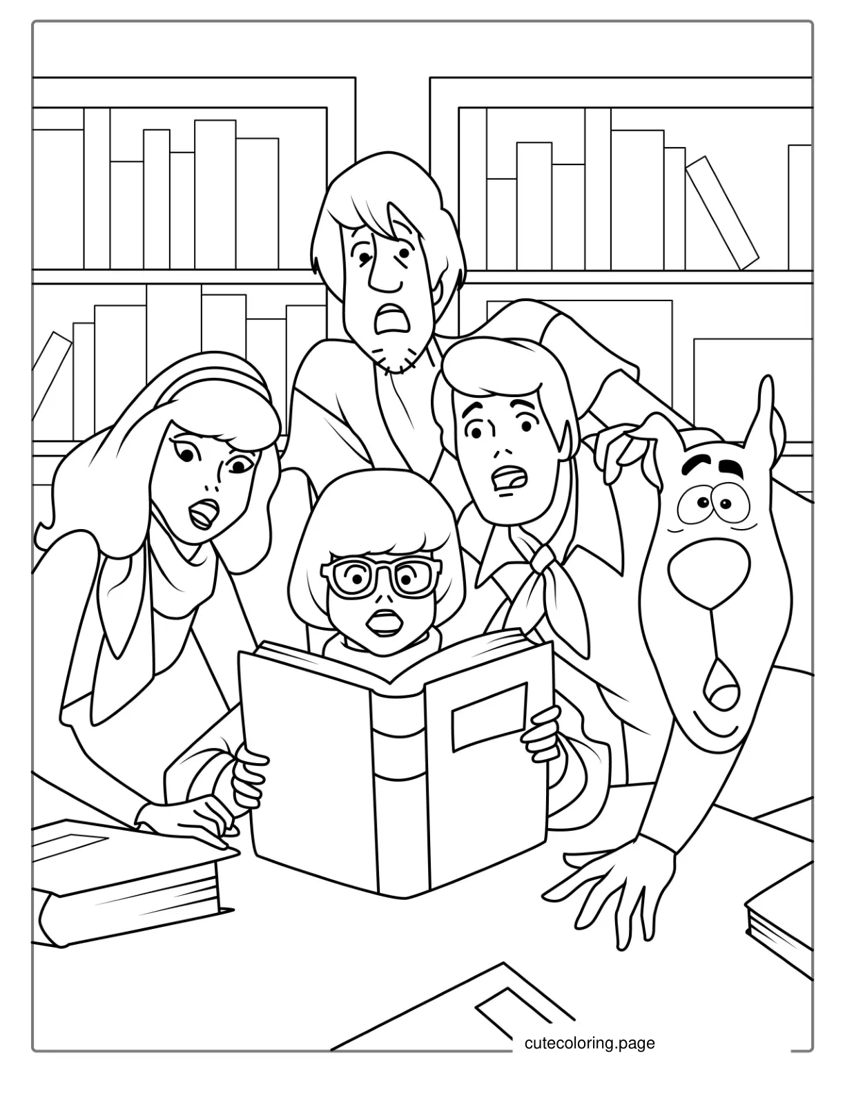 Coloring Page Of Mystery Inc Character Being Stunned coloring page