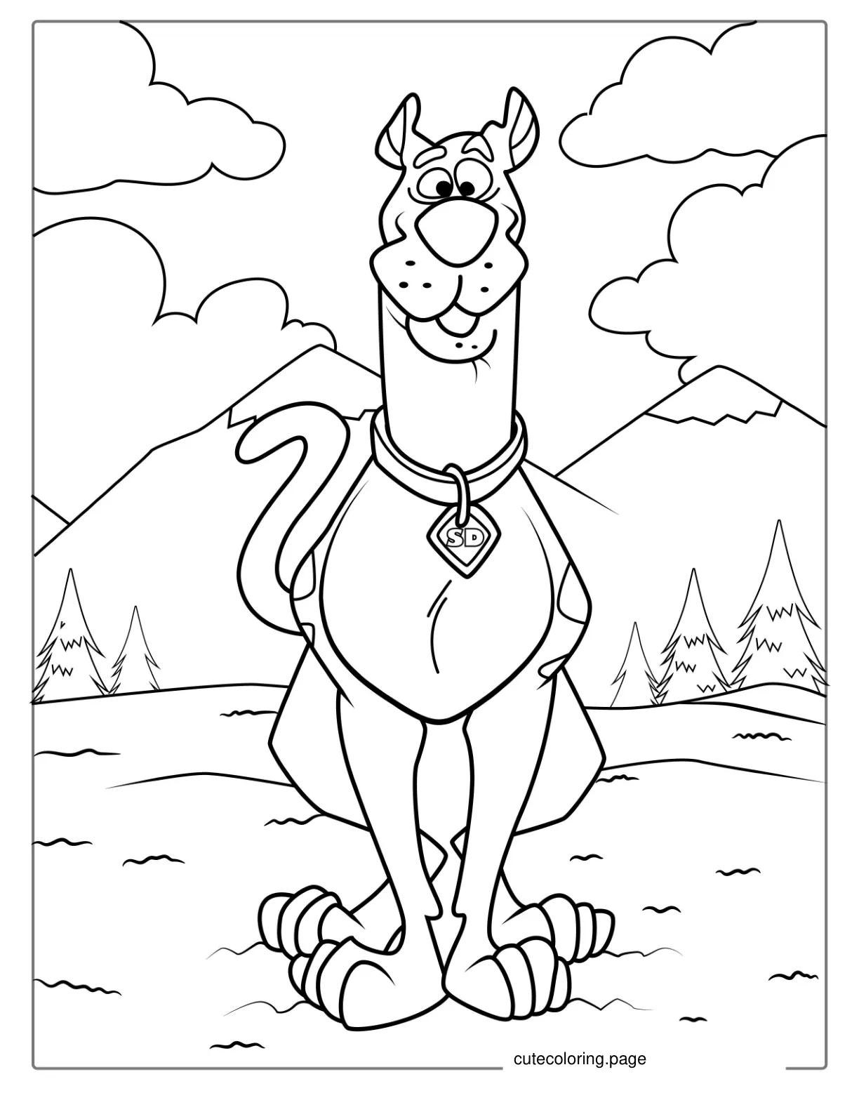 Easy Coloring Page Of Scooby Doo coloring page