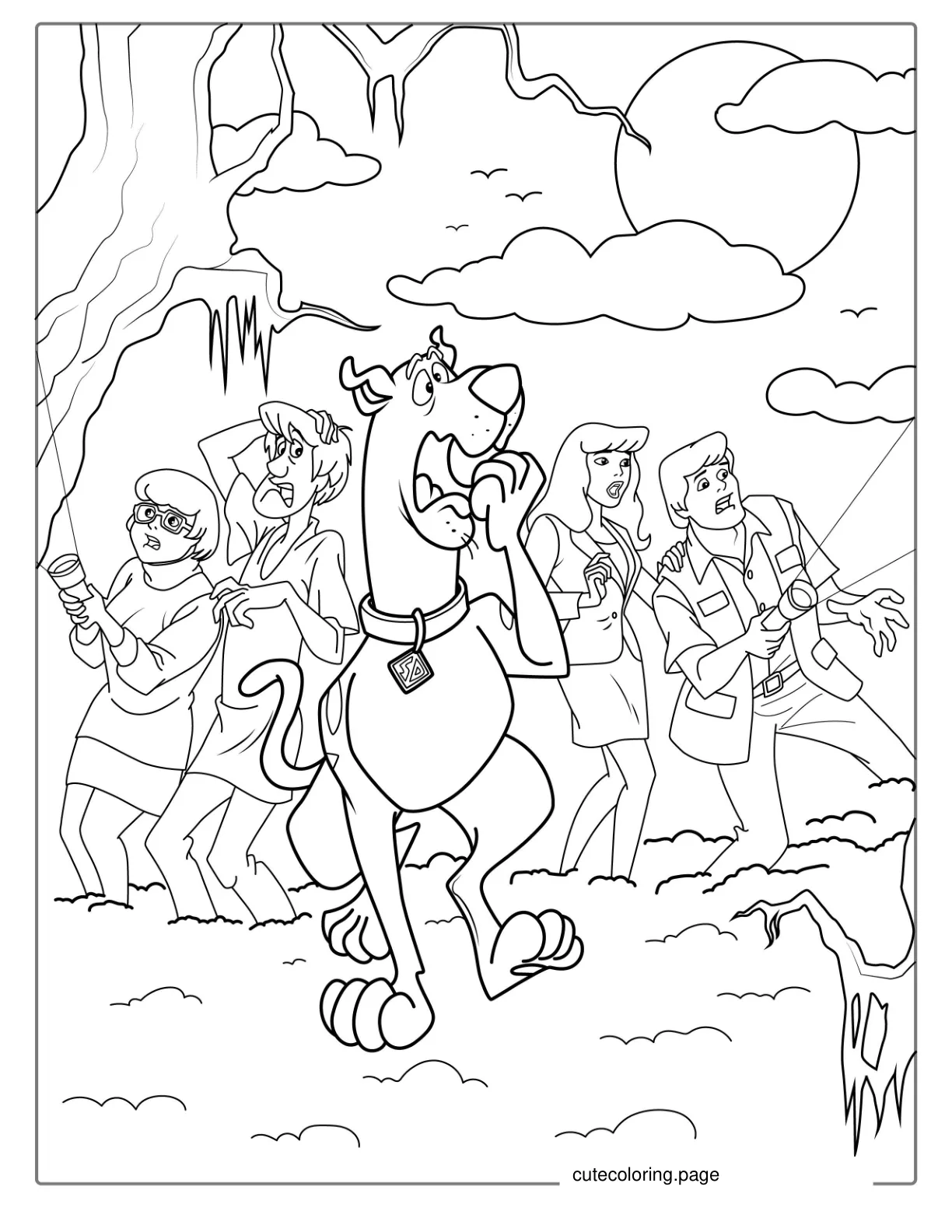 Mystery In From Scooby Doo Coloring Sheet coloring page