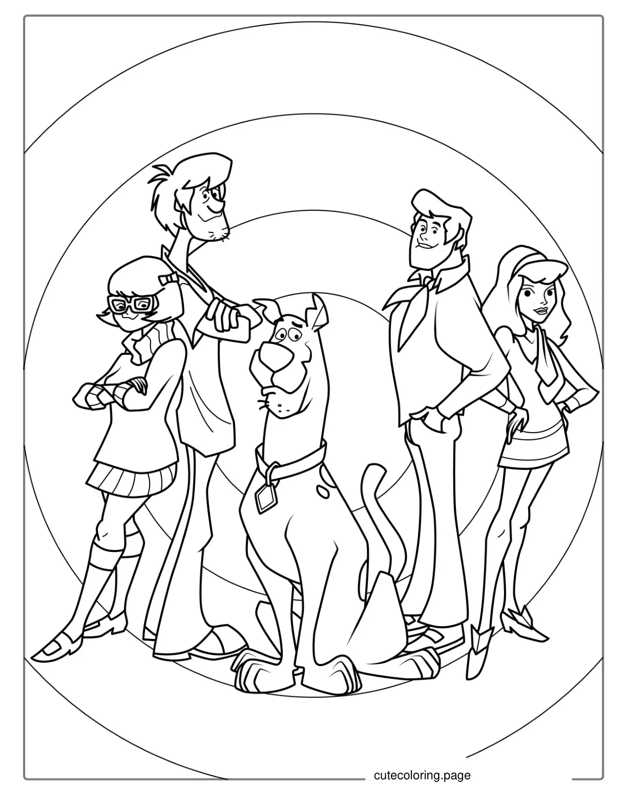 Scooby Doo Dog With Friends Coloring Sheet coloring page