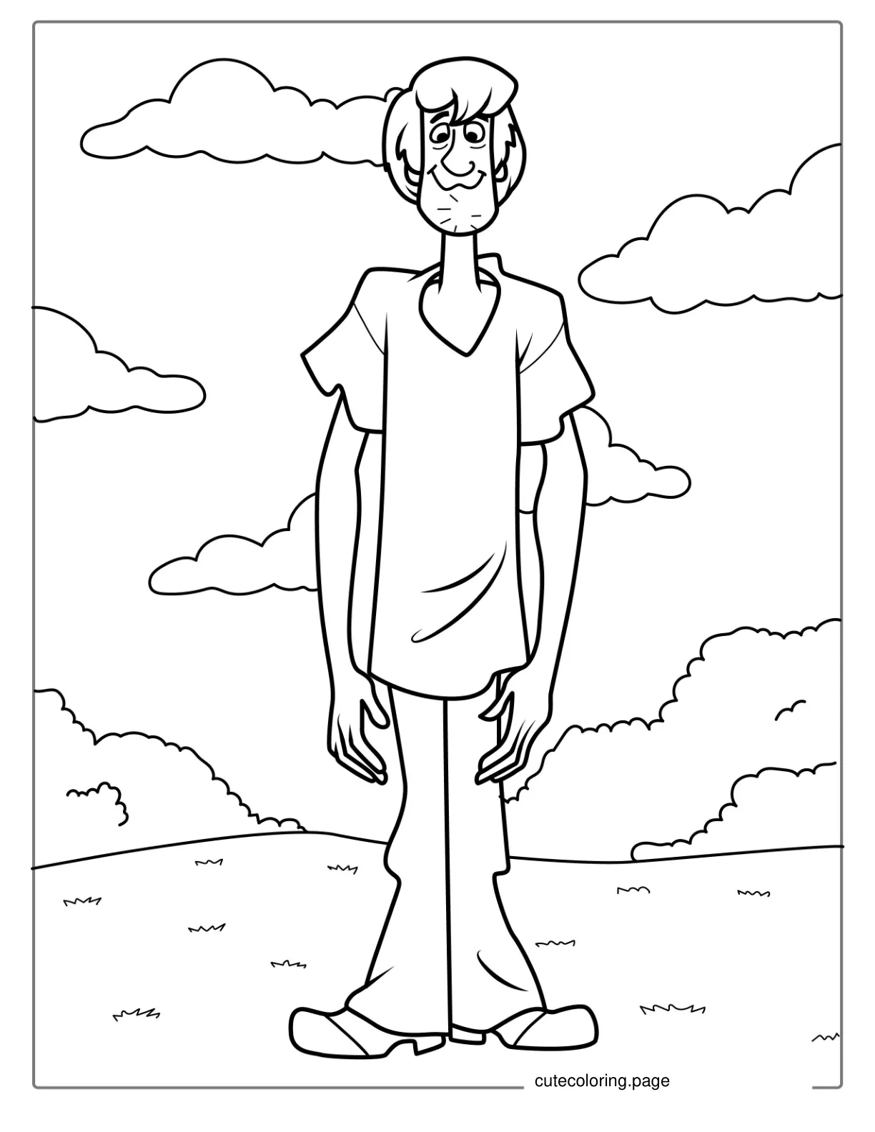 Shaggy Coloring Page For Kids coloring page