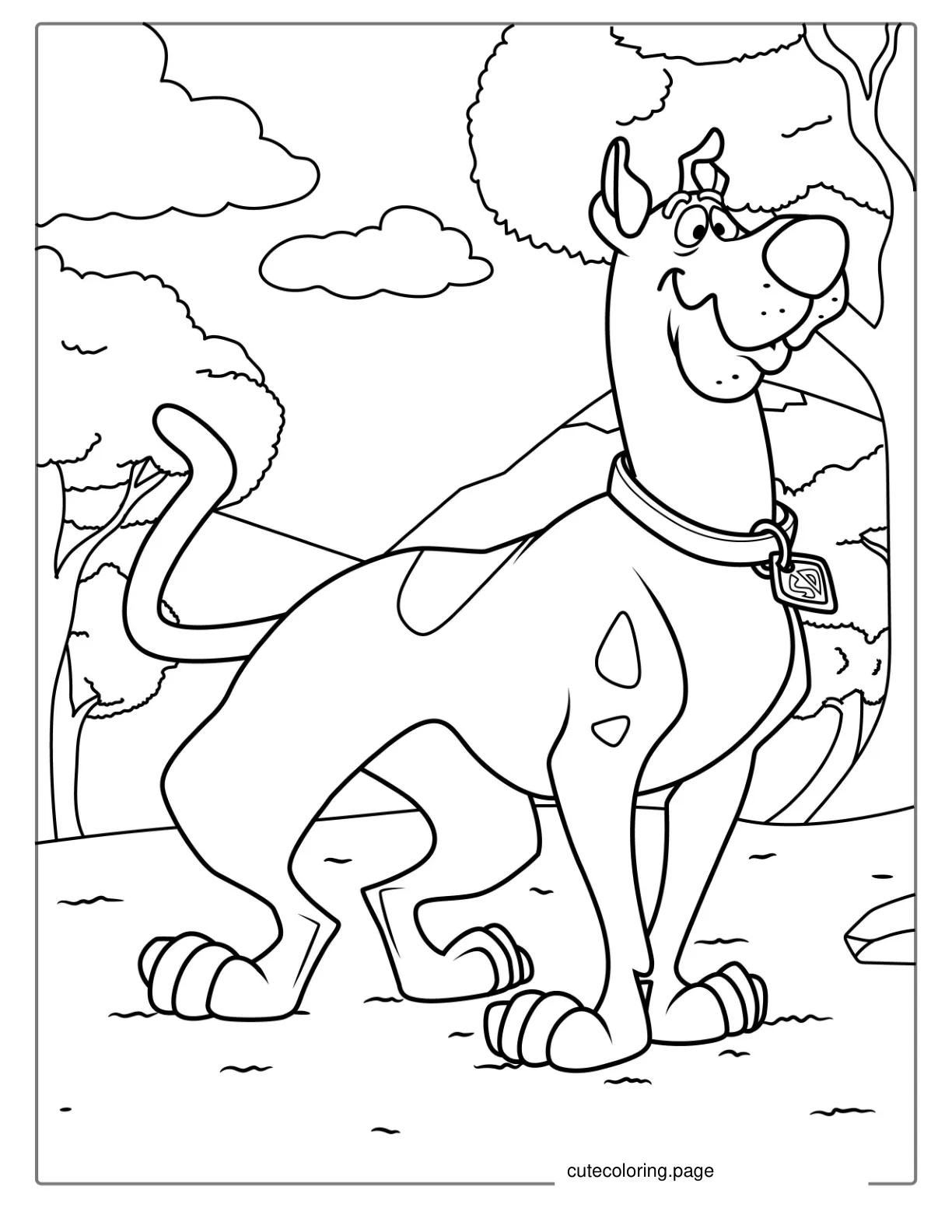 Simple Coloring Page Of Scooby Doo coloring page