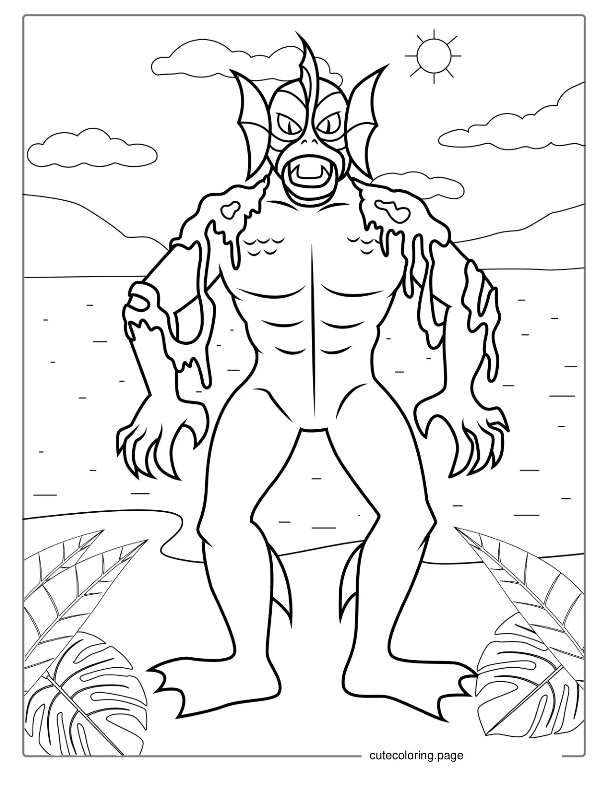 Swamp Monster From Scooby Doo To Color coloring page