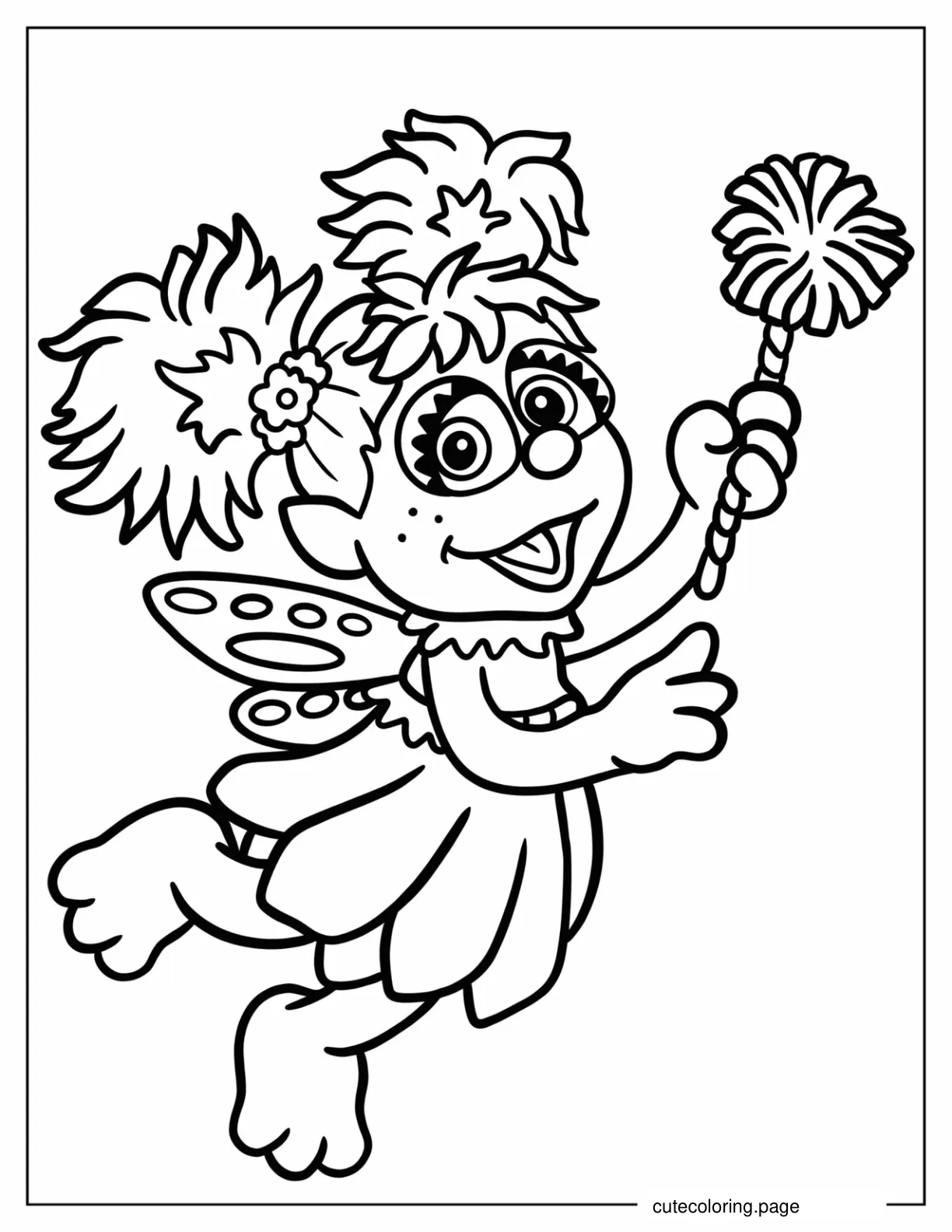 Abby Cadabby Outline Coloring In For Kids coloring page