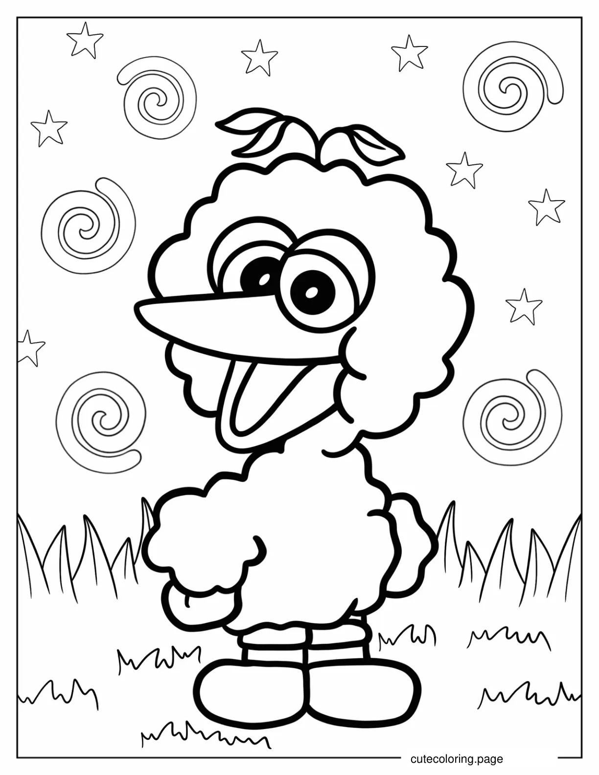 Baby Big Bird coloring page