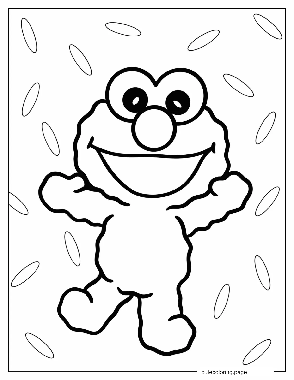 Chibi Elmo Coloring Page For Preschoolers coloring page