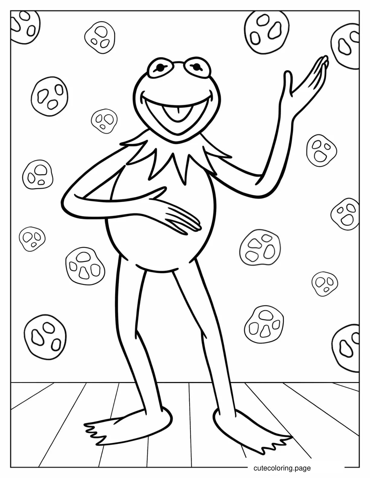 Easy Outline Of Kermit The Frog Coloring In coloring page