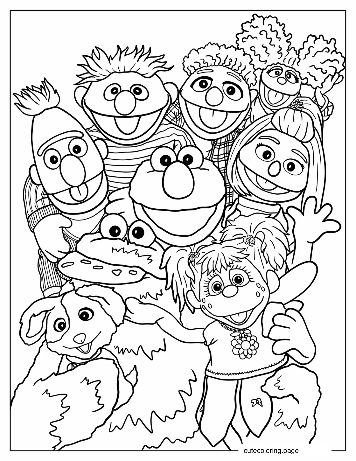 Realistic Sesame Street Coloring Page coloring page