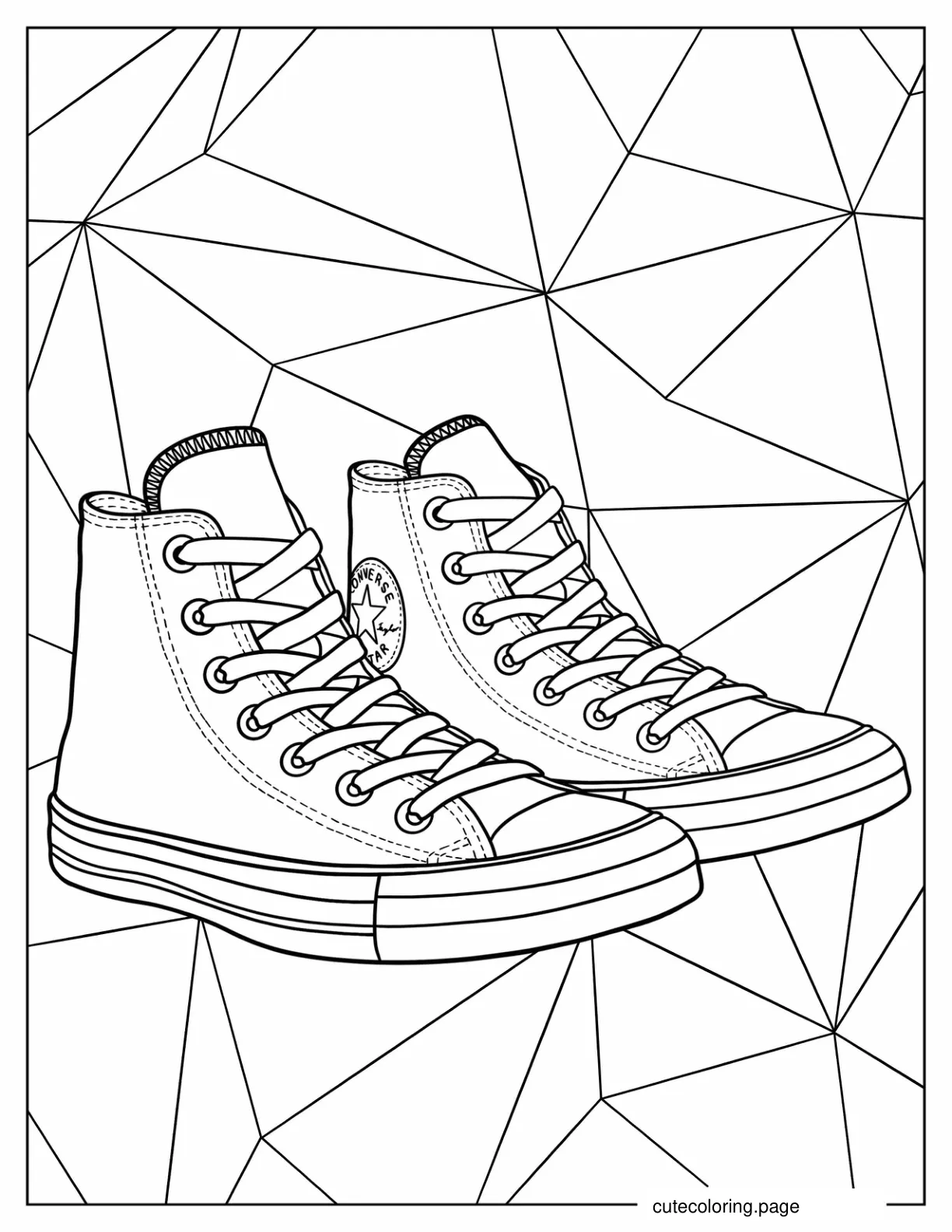 Converse Chuck Taylor All Star High Top Sneaker coloring page