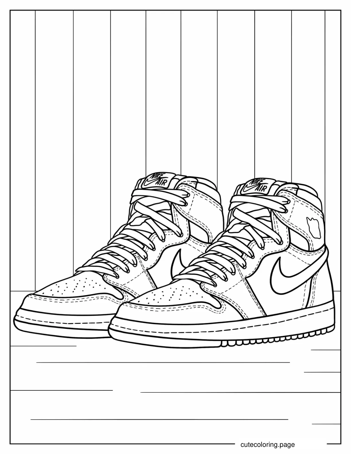 Jordan 1 Retro High Sneakers coloring page