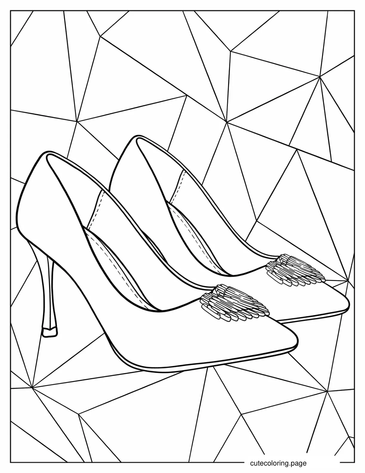 Toe Pump Heels Coloring In coloring page