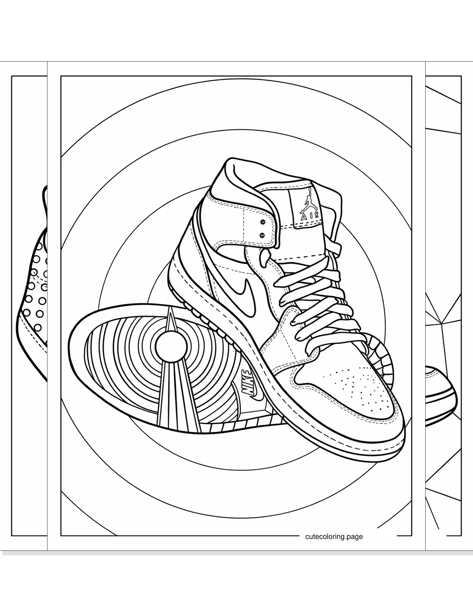 shoe coloring pages coloring page