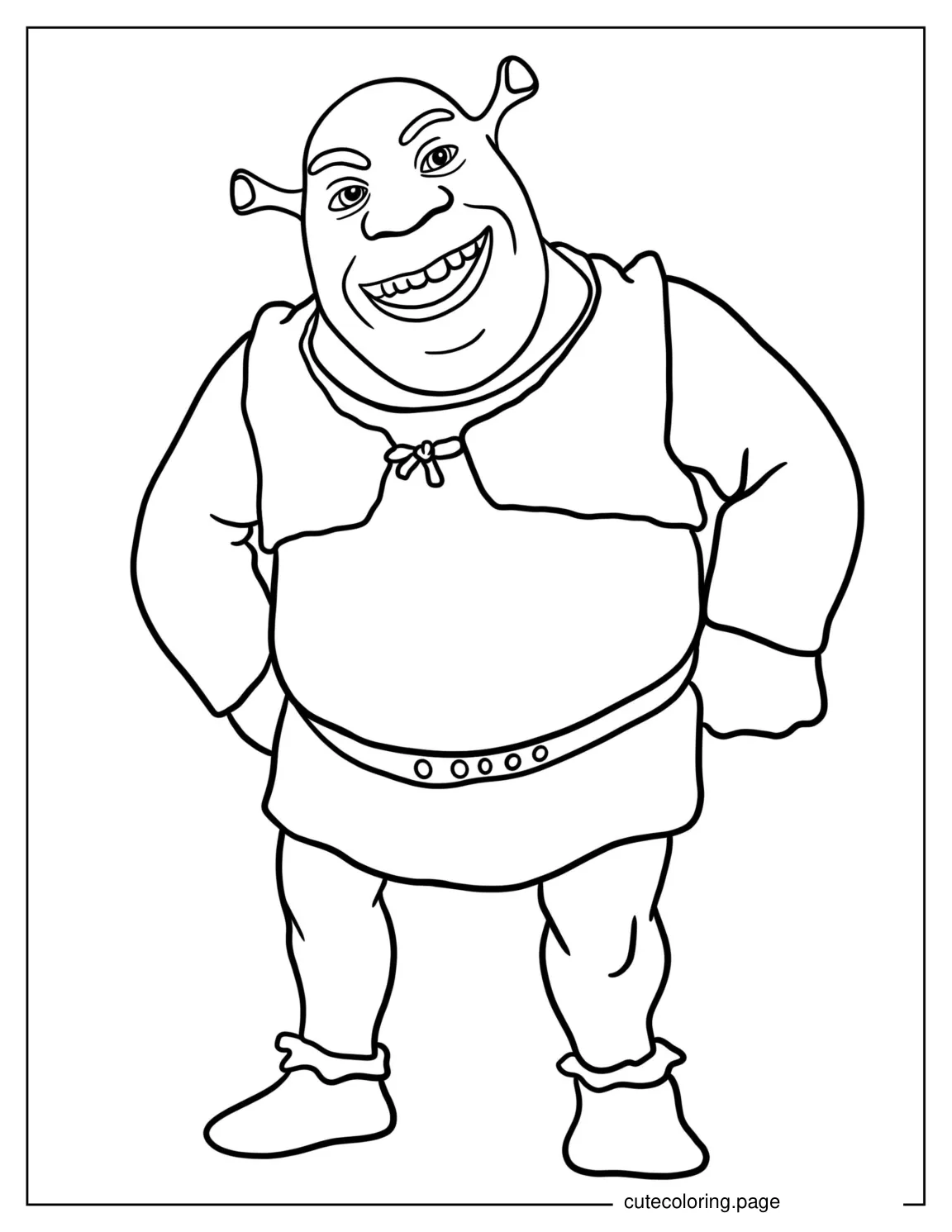 Coloring Page Of Shrek For Preschoolers coloring page