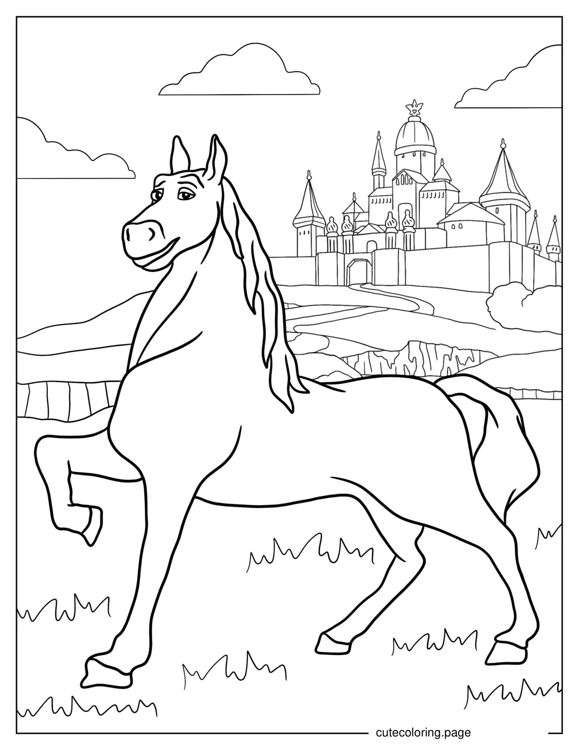 Donkey As a Horse Coloring Page coloring page