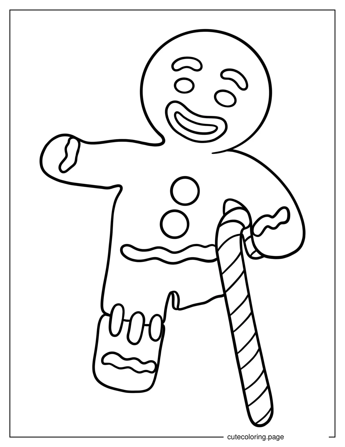 Gingerbread Man From Shrek To Color coloring page