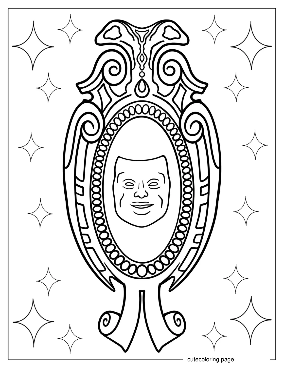 Magic Mirror From Shrek To Color coloring page