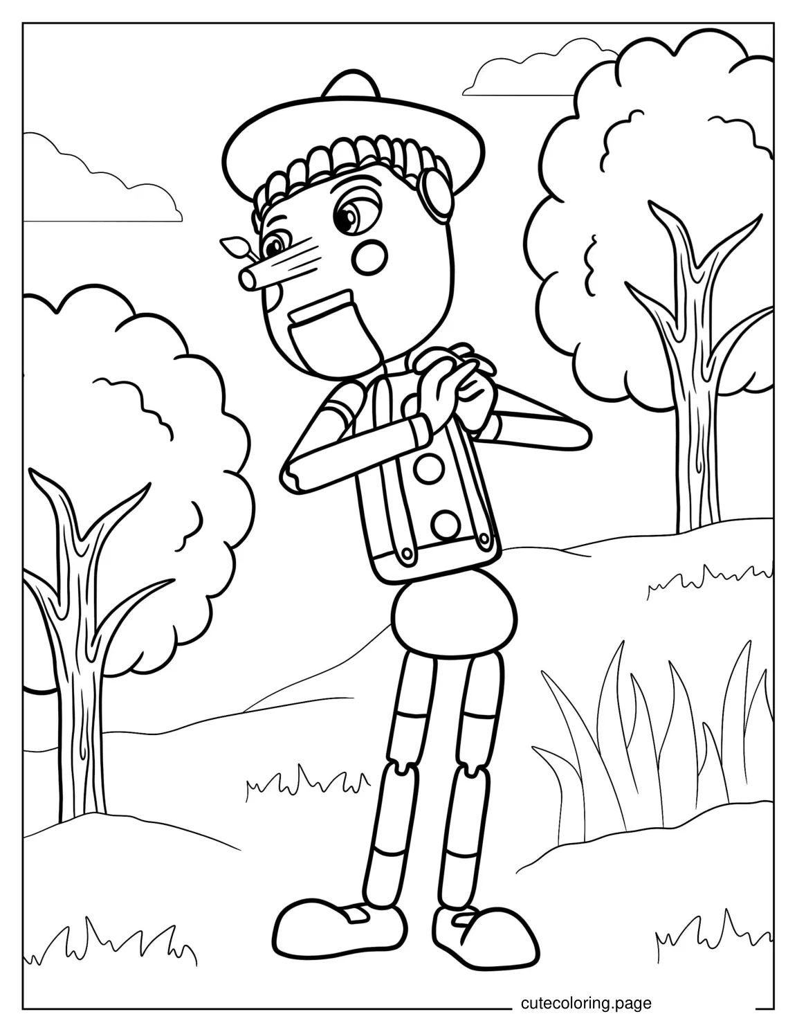 Pinocchio From Shrek Coloring Page coloring page