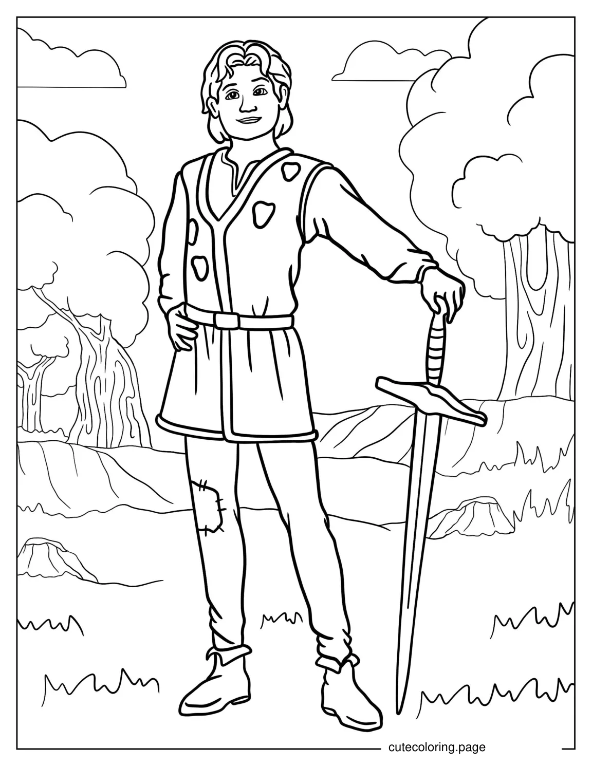 Prince Charming From Shrek To Color coloring page