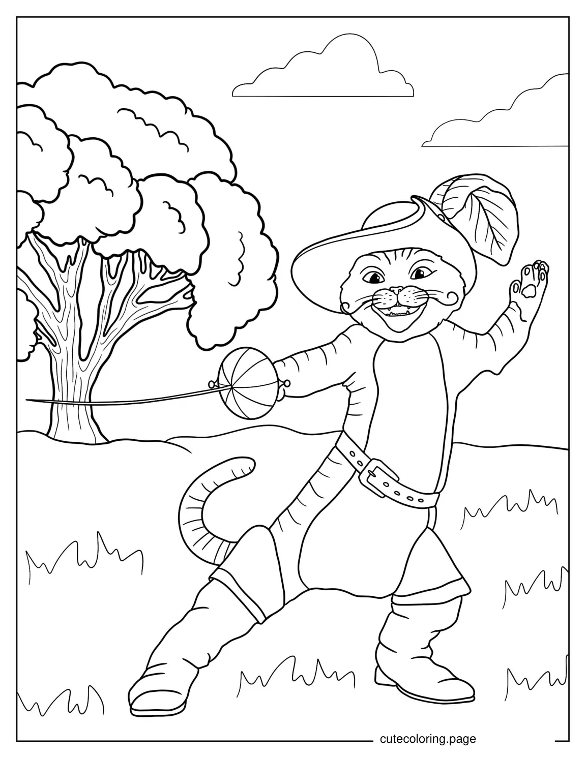 Puss In Boots Coloring Page coloring page