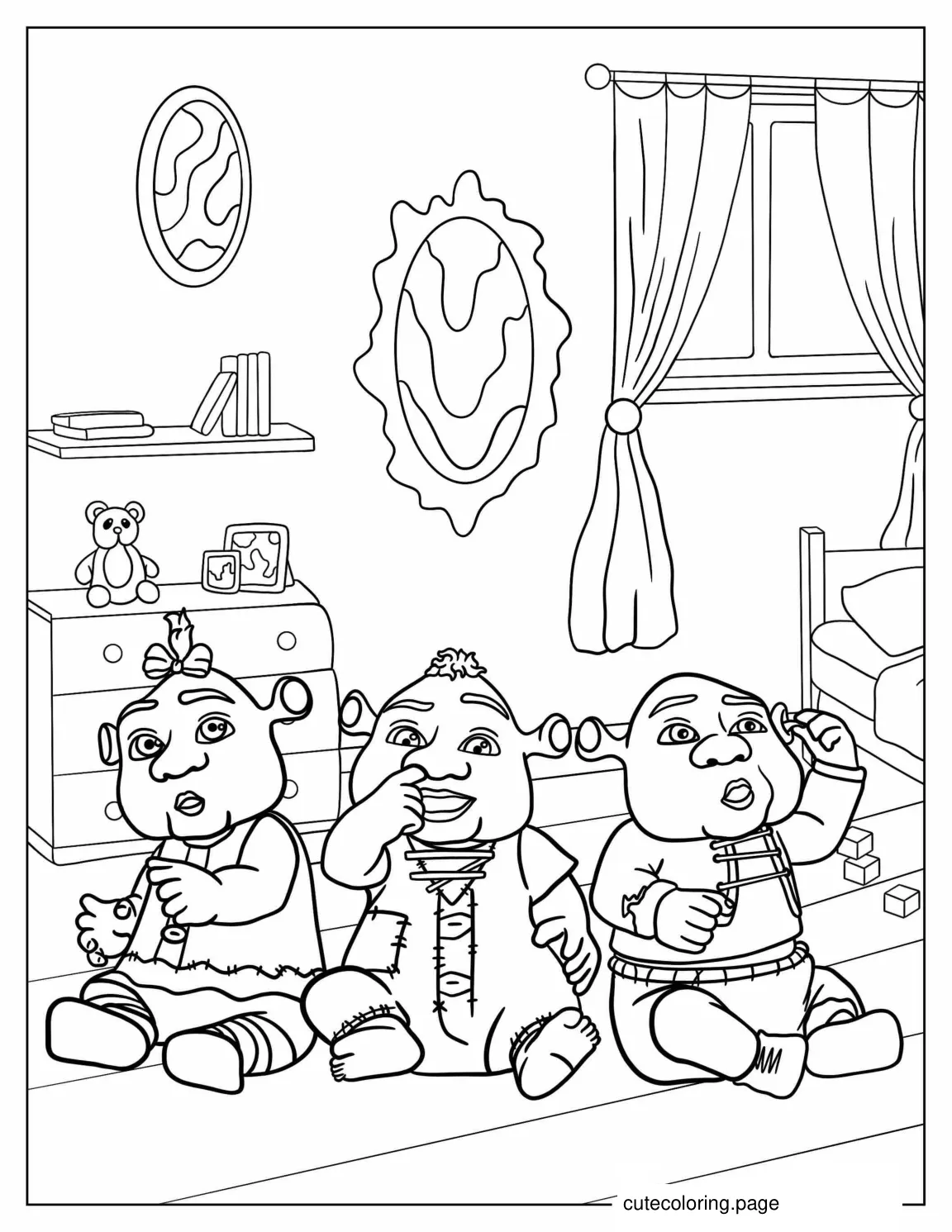 Shrek Babies Coloring Page coloring page