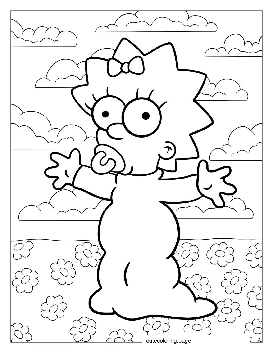 Maggie Simpson Coloring Sheet coloring page