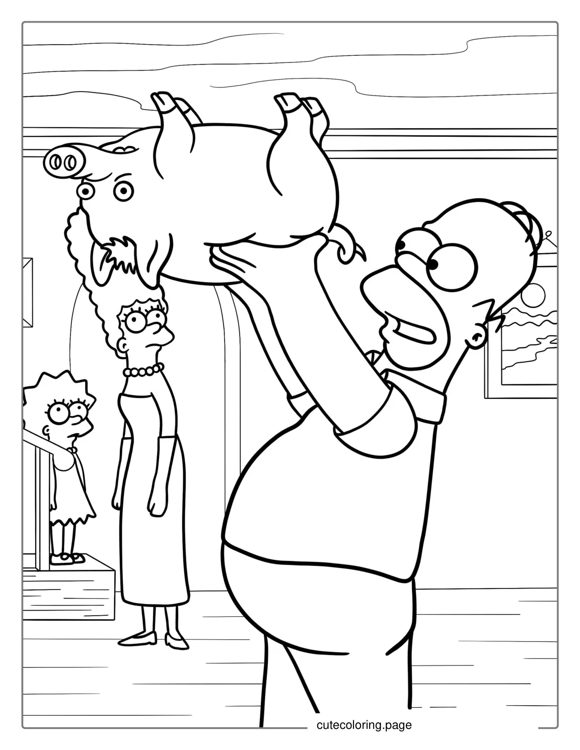 Spider Pig Coloring Page For Kids coloring page