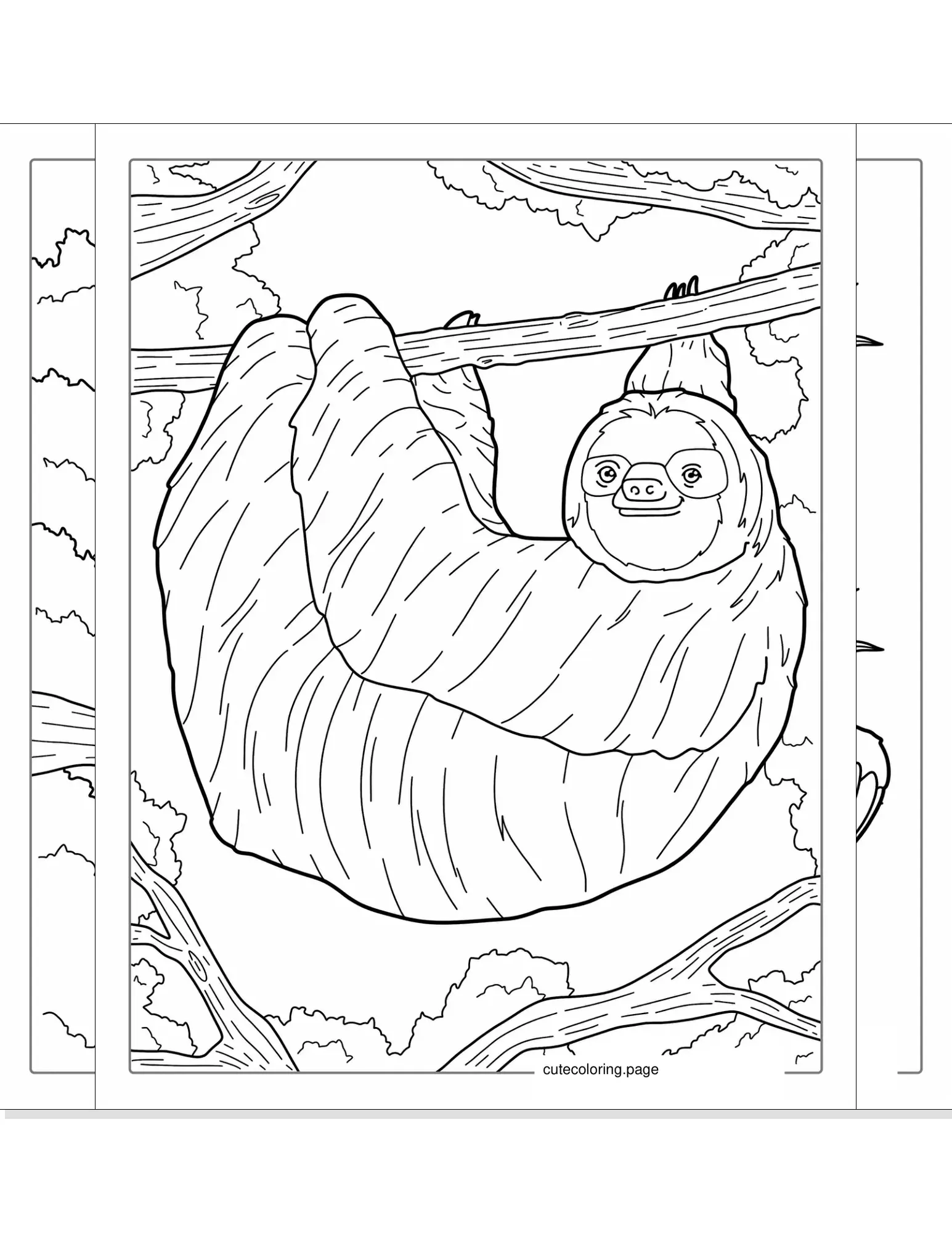 sloth coloring pages coloring page