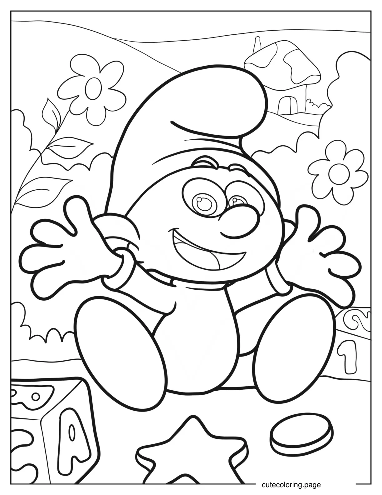 Angelo Baby Smurf coloring page