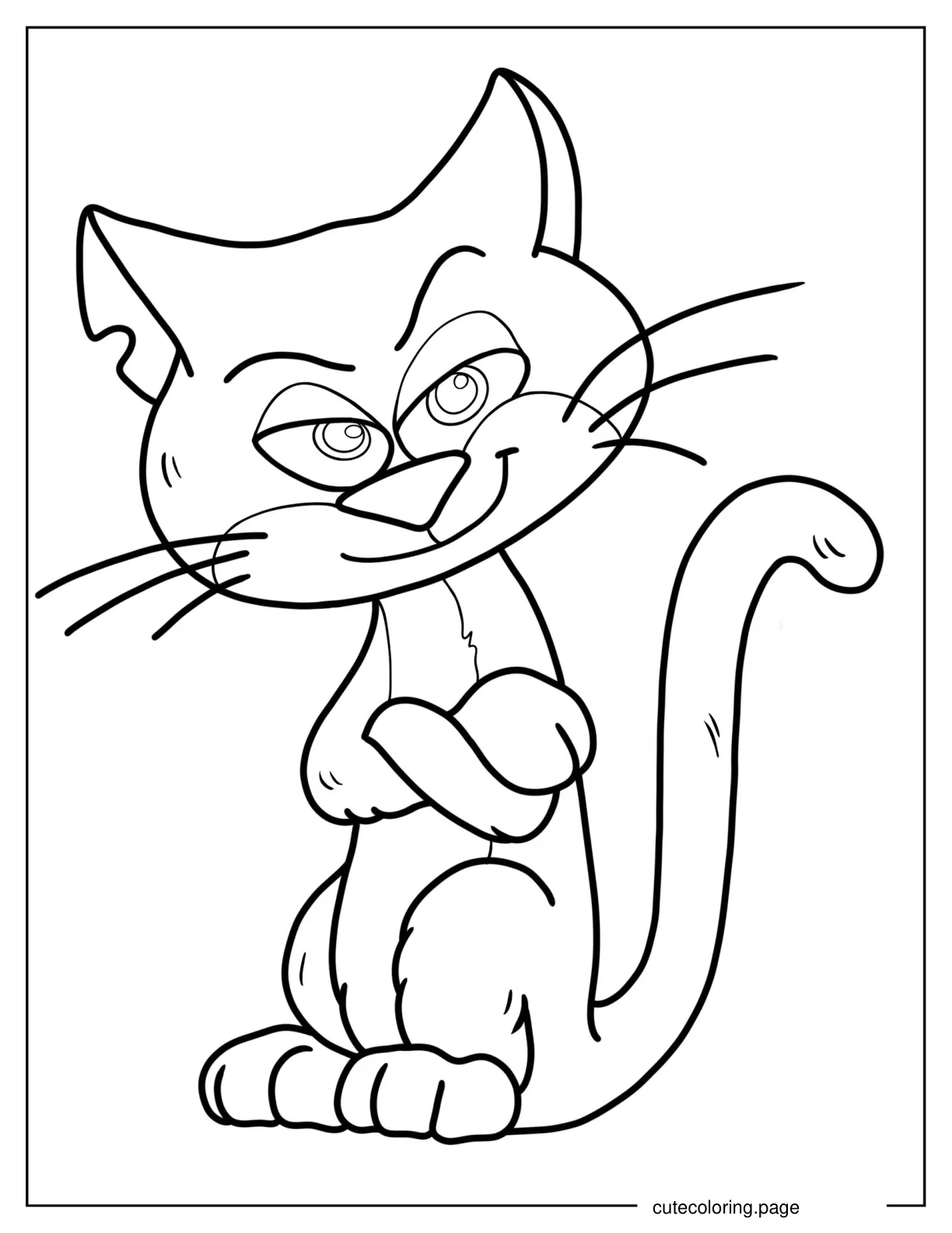 Azrael Outline Coloring In For Kids coloring page