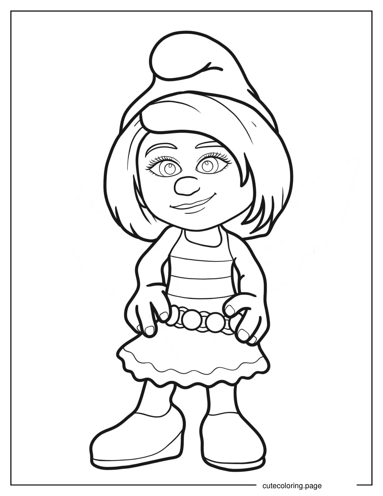 Cute Vexy Smurf Coloring Page coloring page