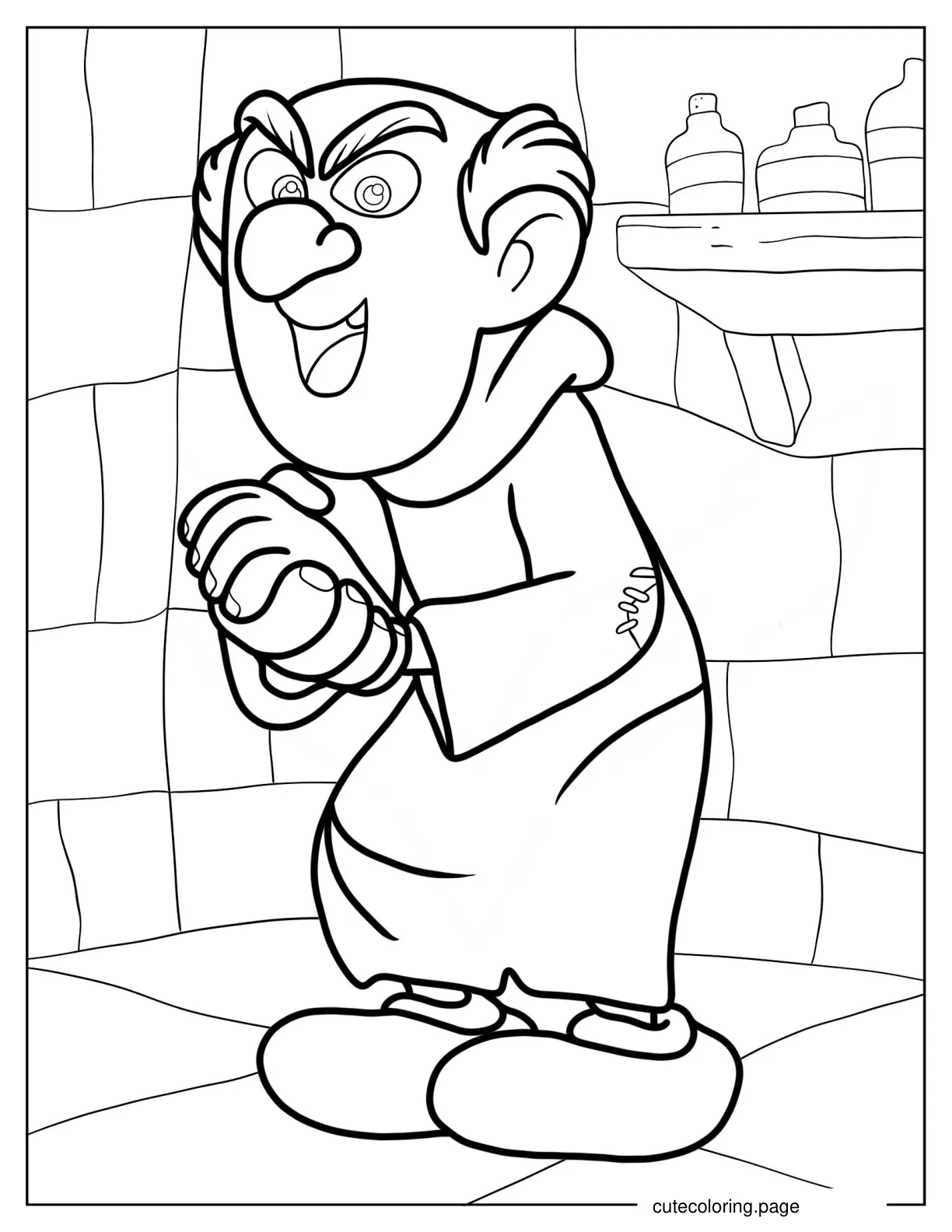 Gargamel Scheming coloring page