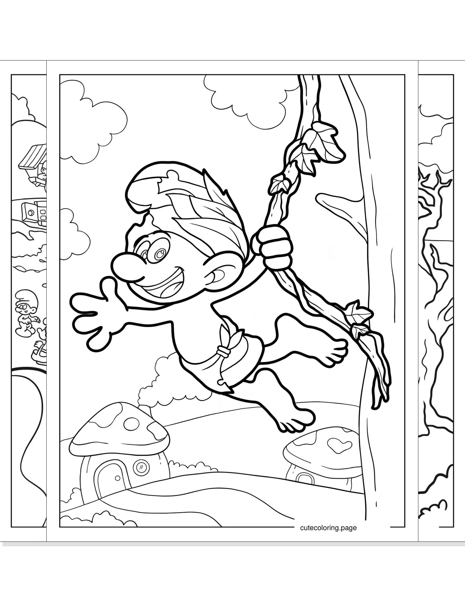 smurf coloring pages coloring page