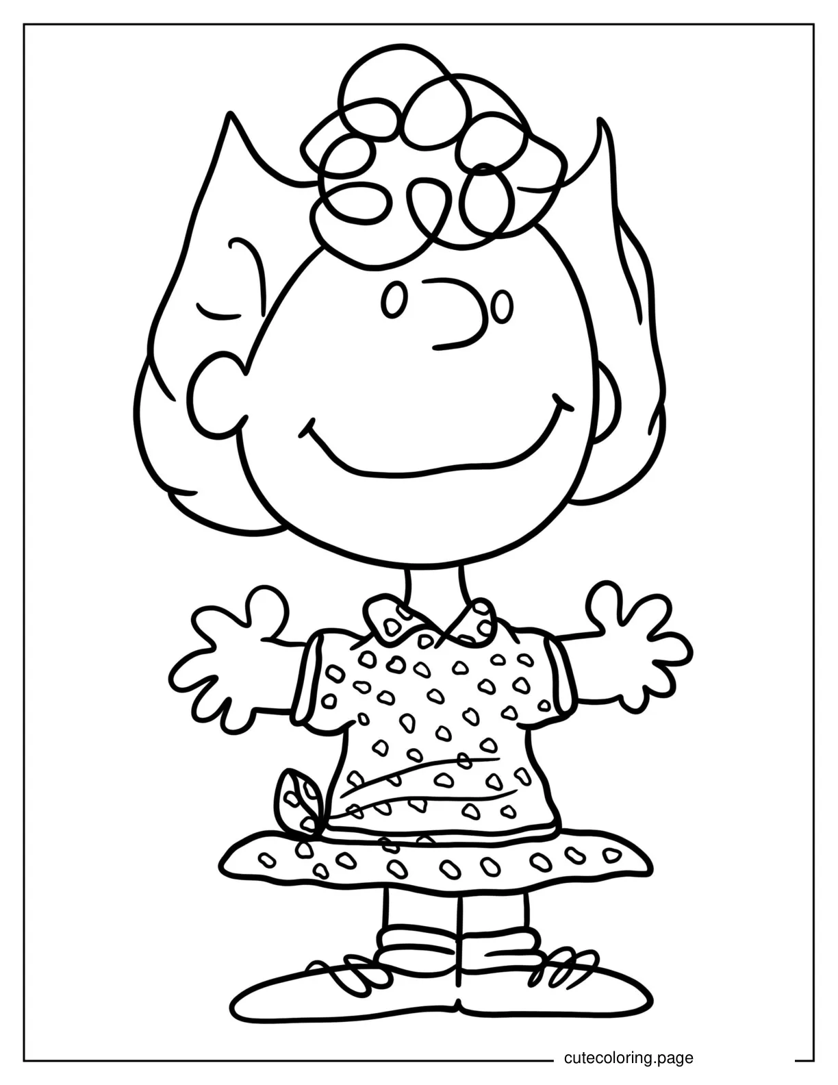 Coloring Page Of Sally From Peanuts coloring page