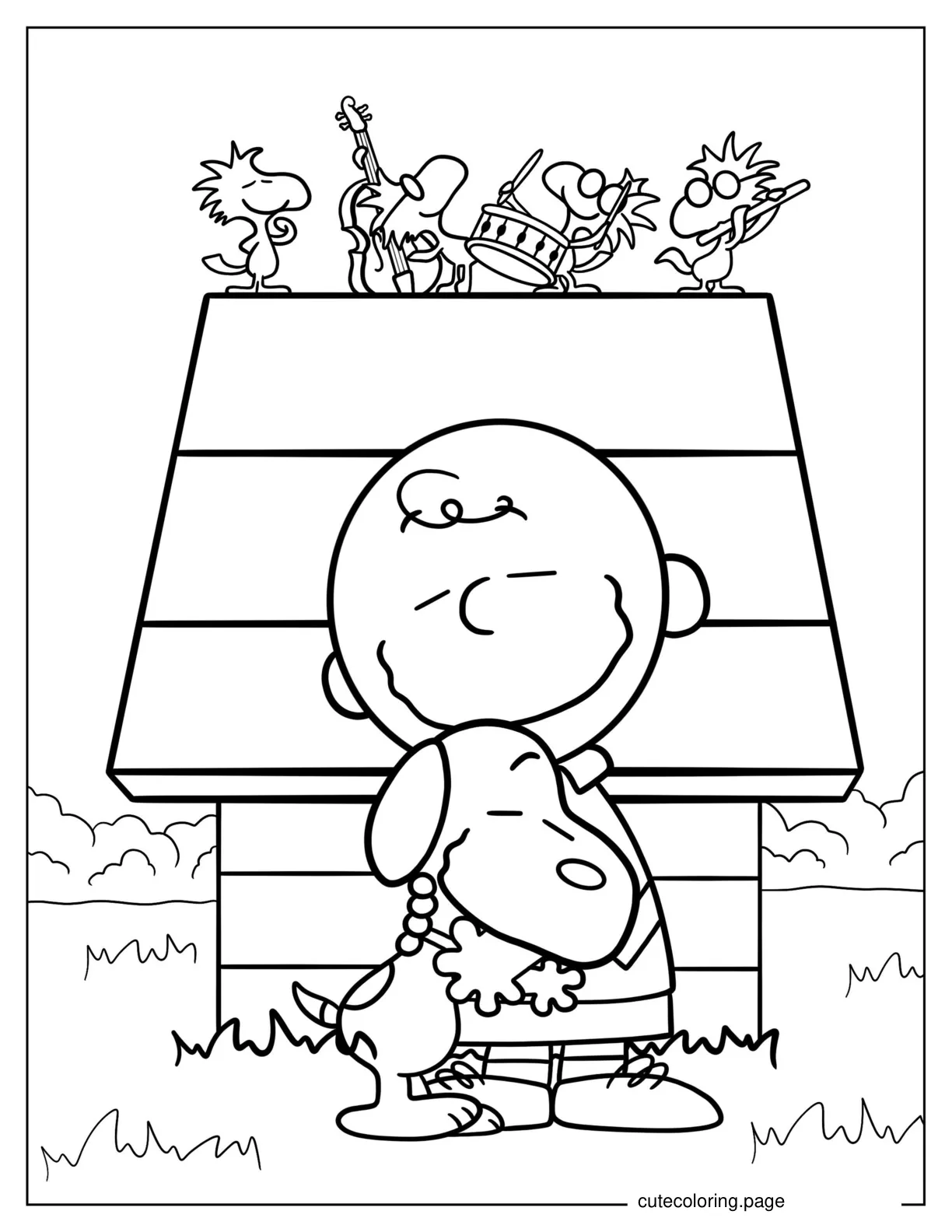 Coloring Page Of Snoopy Charlie Brown And Snoopy coloring page