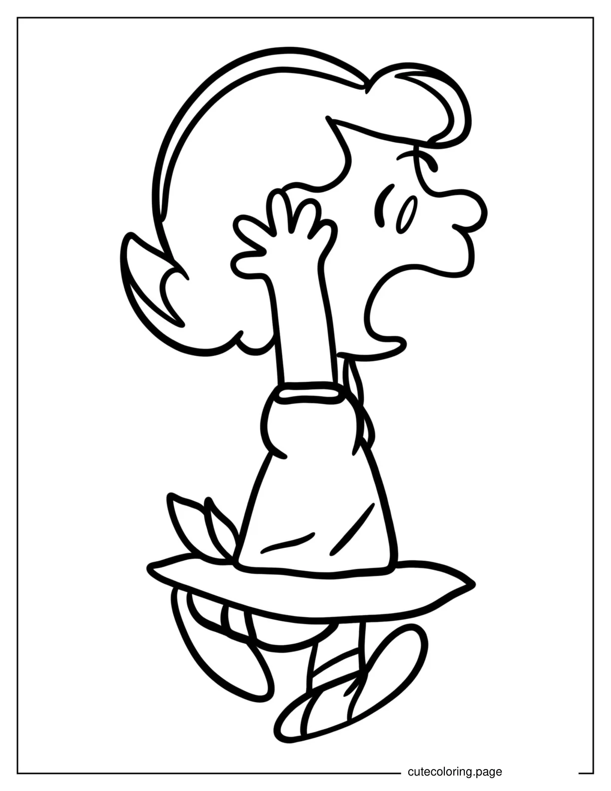 Coloring Sheet Of Lucy From Peanuts coloring page