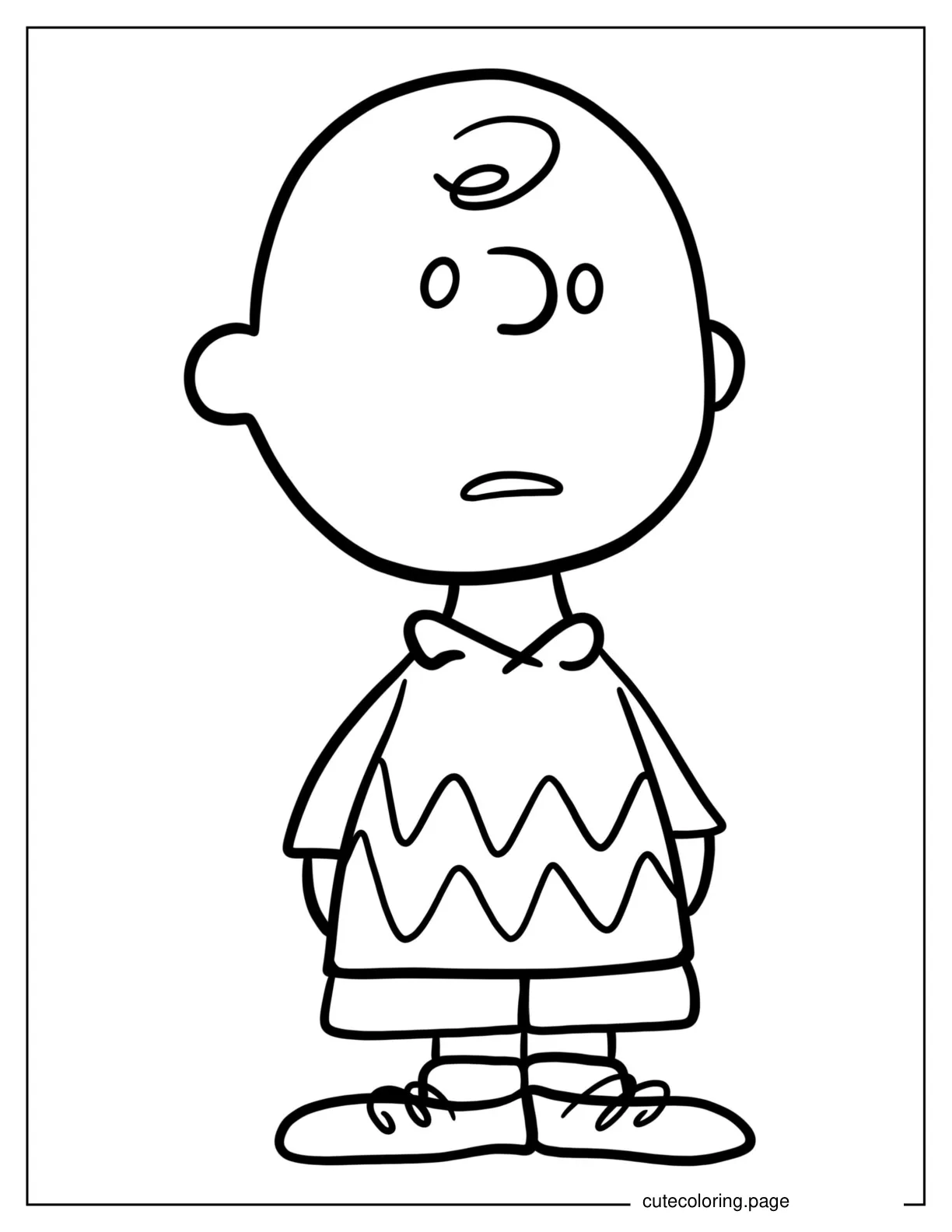 Simple Coloring Sheet Of Charlie Brown coloring page