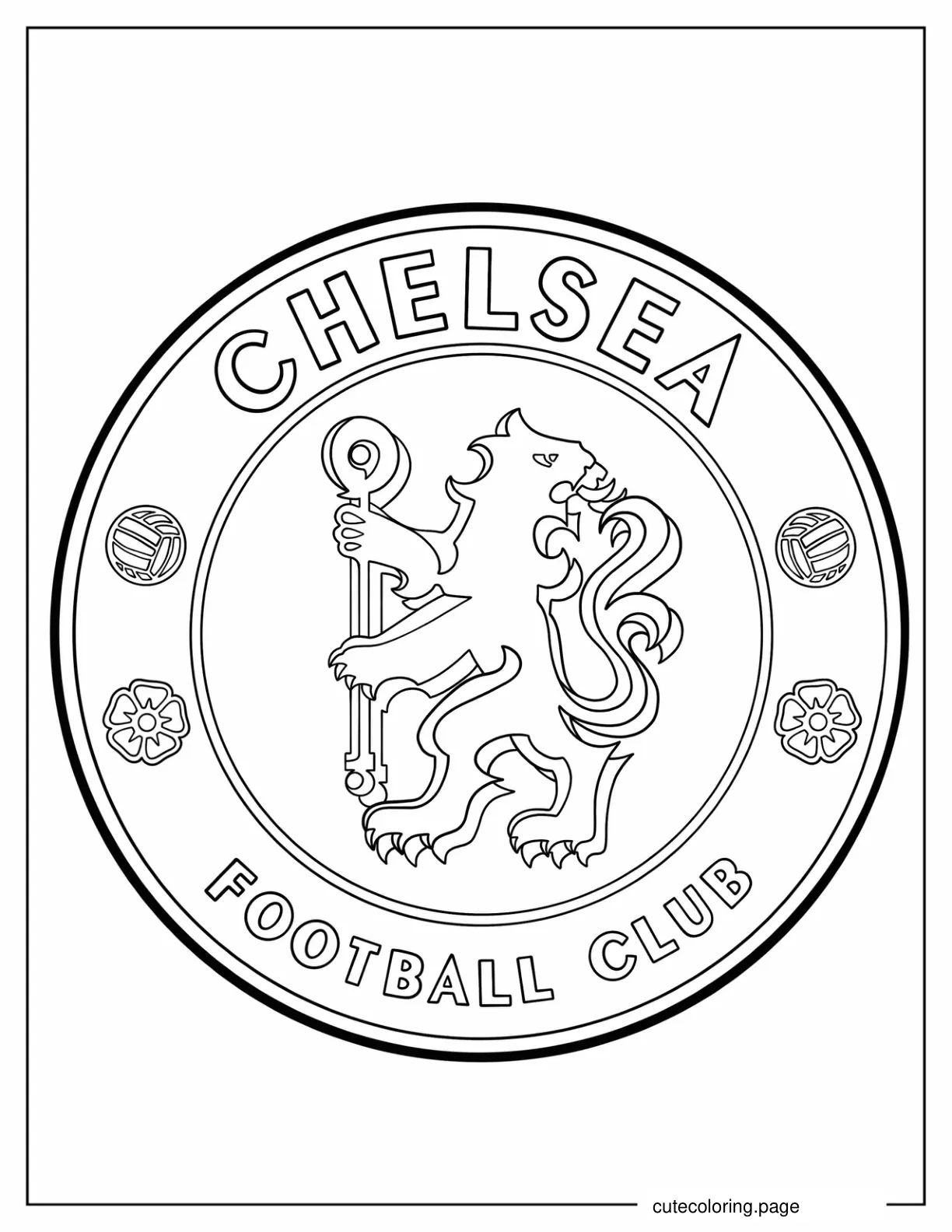 Chelsea Football Club Logo To Color coloring page