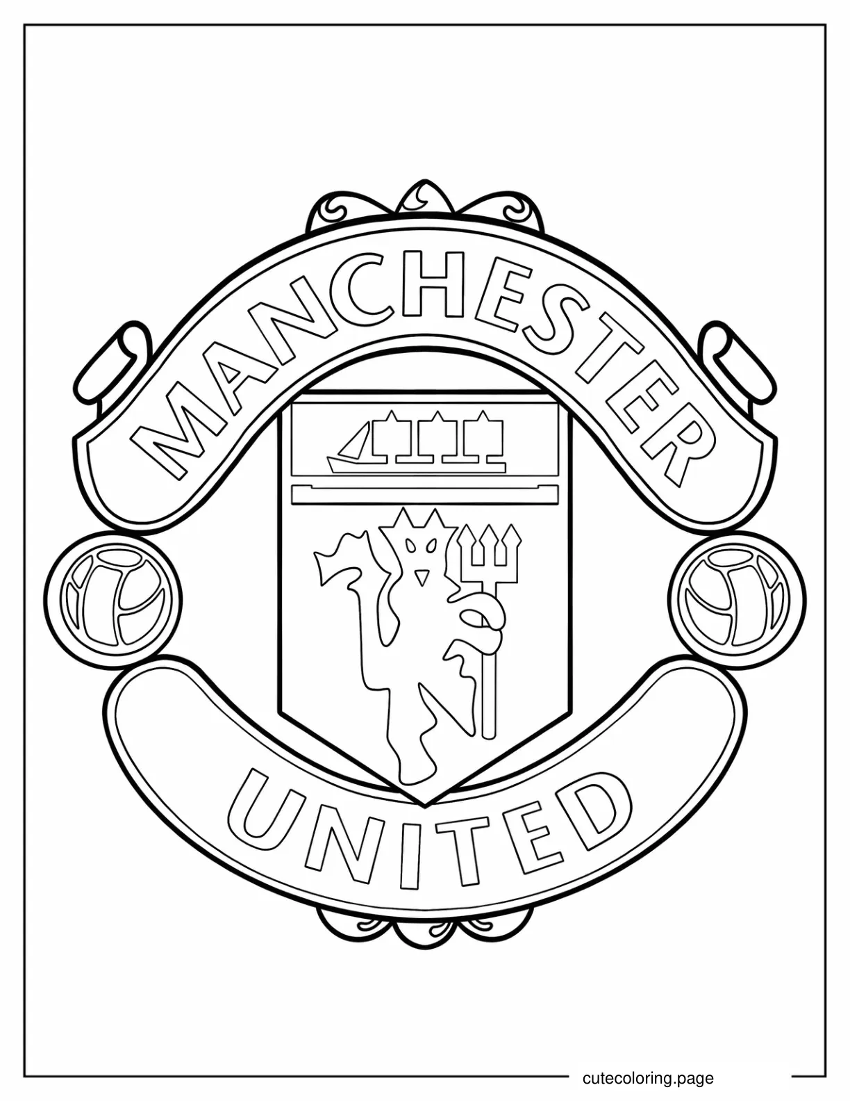 Manchester United Logo To Color coloring page