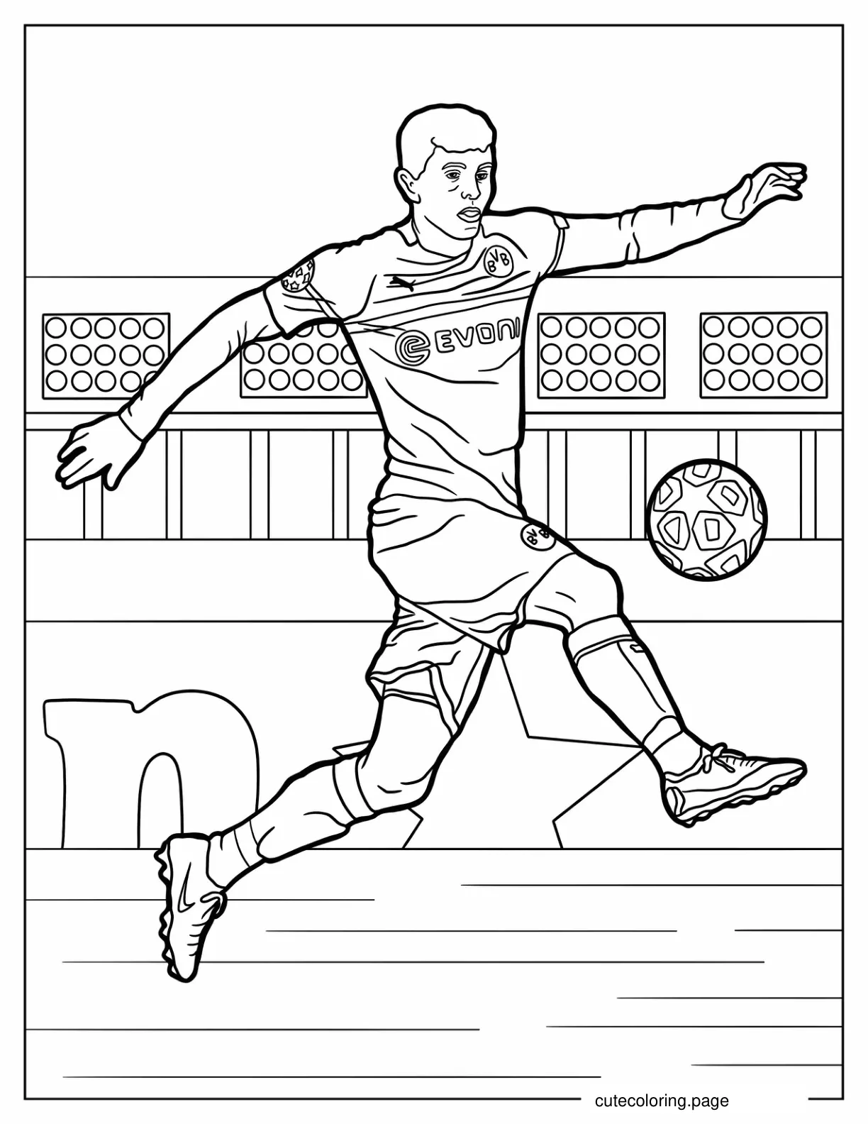 Premier League Soccer Player To Color coloring page